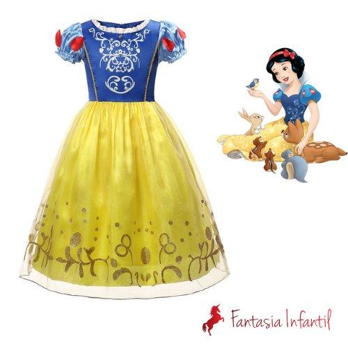 Branca de Neve Luxo - Fantasia Infantil - Princesas - Fantasia Infantil