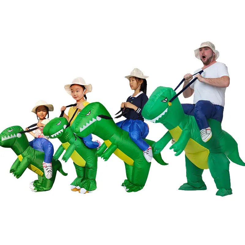Fantasia Humano Monta em Dinossauro Inflável - Fantasia Infantil