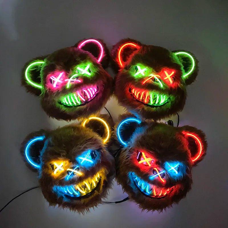 Mascara Urso Led - Terror Halloween - Fantasia Infantil