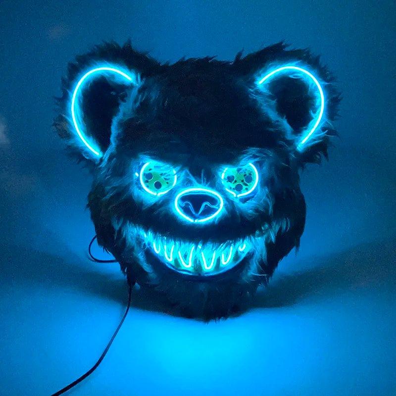 Mascara Urso Led - Terror Halloween - Fantasia Infantil
