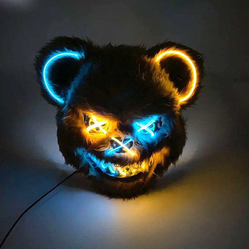 Mascara Urso Led - Terror Halloween - Fantasia Infantil