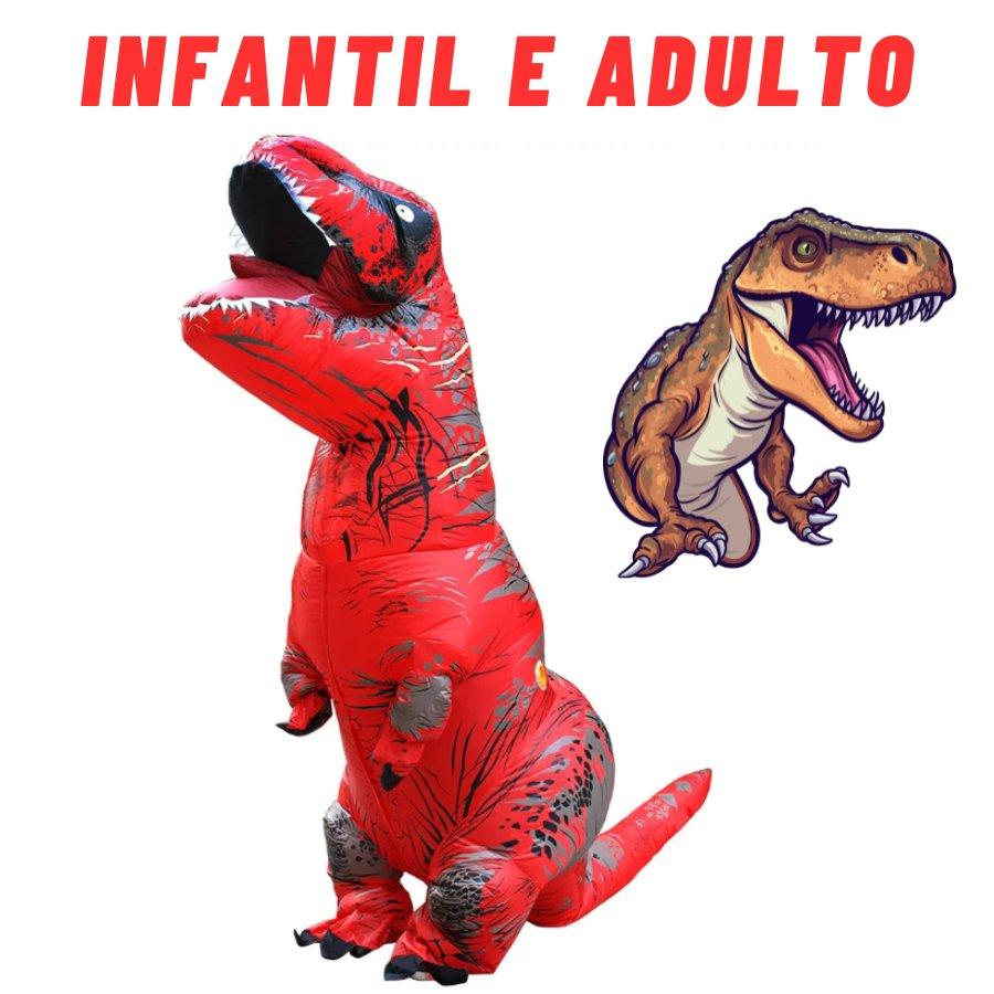 Fantasia Inflável Tiranossauro Luxo - Infantil e Adulto - Fantasia Infantil