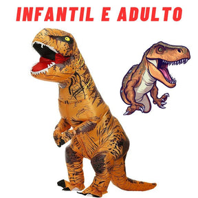 Fantasia Inflável Tiranossauro Luxo - Infantil e Adulto - Fantasia Infantil