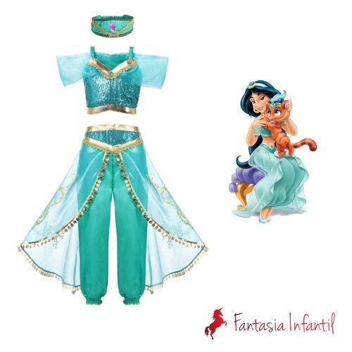 Jasmine Luxo - Fantasia Infantil - Princesas - Fantasia Infantil