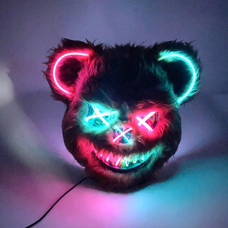 Mascara Urso Led - Terror Halloween - Fantasia Infantil
